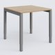 Bureau droit gamme K3 80-80 cm hauteur réglable. Plateau Chêne naturel et pietement Aluminium.