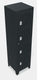 Vestiaire visitable 4 cases 1 colonne Hauteur 197.9 cm, largeur 51.3 x Profondeur 50 cm Coloris Anthracite