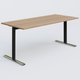 Module droit gamme Pure 180-80 cm. Plateau Noyer et pietement Noir/Chrome.