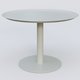 Table Basse Fashion Styl piètement colonne métalique. Plateau Gris (RAL 7038) et pietement Gris (RAL 7038).