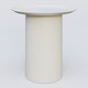 Table Basse Fashion Styl piètement colonne métalique D-26 cm. Plateau Blanc (RAL 9010) et pietement Blanc (RAL 9010).