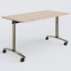 Table abattante gamme Arca 140-70 cm. Plateau Hêtre et pietement Chrome.