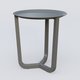 Table Basse Fashion Styl piètement tryptique. Plateau Carbon Grey et pietement Carbon Grey.