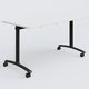 Table abattante gamme Arca 140-70 cm. Plateau Blanc et pietement Noir.