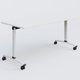 Table abattante gamme Arca 160-70 cm. Plateau Blanc et pietement Blanc.