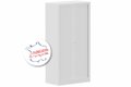 Armoire à rideaux H136xL120cm 3 tablettes