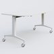 Module d'extrémité de la gamme LEM 165-80 cm. Plateau Blanc et pietement Blanc.