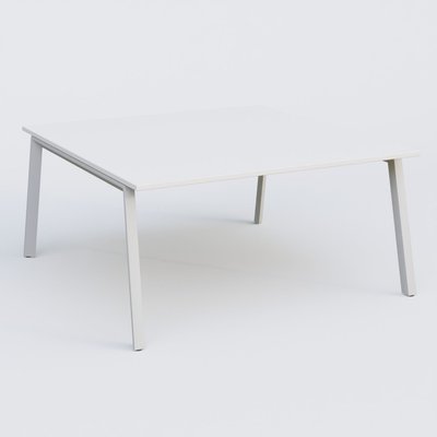 [Pas de famille] - [Pas de sous famille] - K8 plan droit 160*165 cm. Plateau Blanc et pietement Blanc.