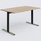Module droit gamme Pure 140-80 cm. Plateau Chêne naturel et pietement Noir/Chrome.