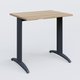 K2 Plateau droit 80x60 pieds fixe. Plateau Chêne naturel et pietement Anthracite.