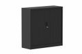 Armoire à rideaux H118xL120cm 2 tablettes