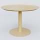 Table Basse Fashion Styl piètement colonne métalique. Plateau Jaune Cuivre (RAL 1002) et pietement Jaune Cuivre (RAL 1002).