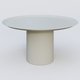 Table Basse Fashion Styl piètement colonne métalique D-26 cm. Plateau Gris (RAL 7038) et pietement Gris (RAL 7038).