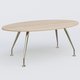 K5 table ovale 200*110 cm. Plateau Hêtre et pietement Chrome avec base chromé.