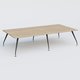 K5 table bench 320*165 cm. Plateau Chêne naturel et pietement Noir Mat avec base chromé.