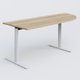 Module d'angle 90° intégré à droite, gamme Pure 200-80 cm. Plateau Chêne naturel et pietement Blanc.