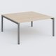 K3 Plateau droit 160x165 pieds fixe. Plateau Hêtre et pietement Aluminium.