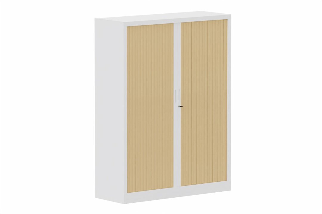Armoire à rideaux H160xL120cm 3 tablettes