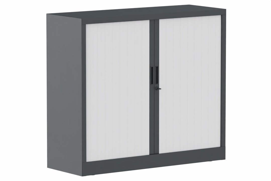 Armoire à rideaux H105xL120cm 2 tablettes