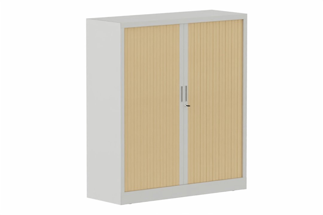 Armoire à rideaux H135xL120cm 2 tablettes