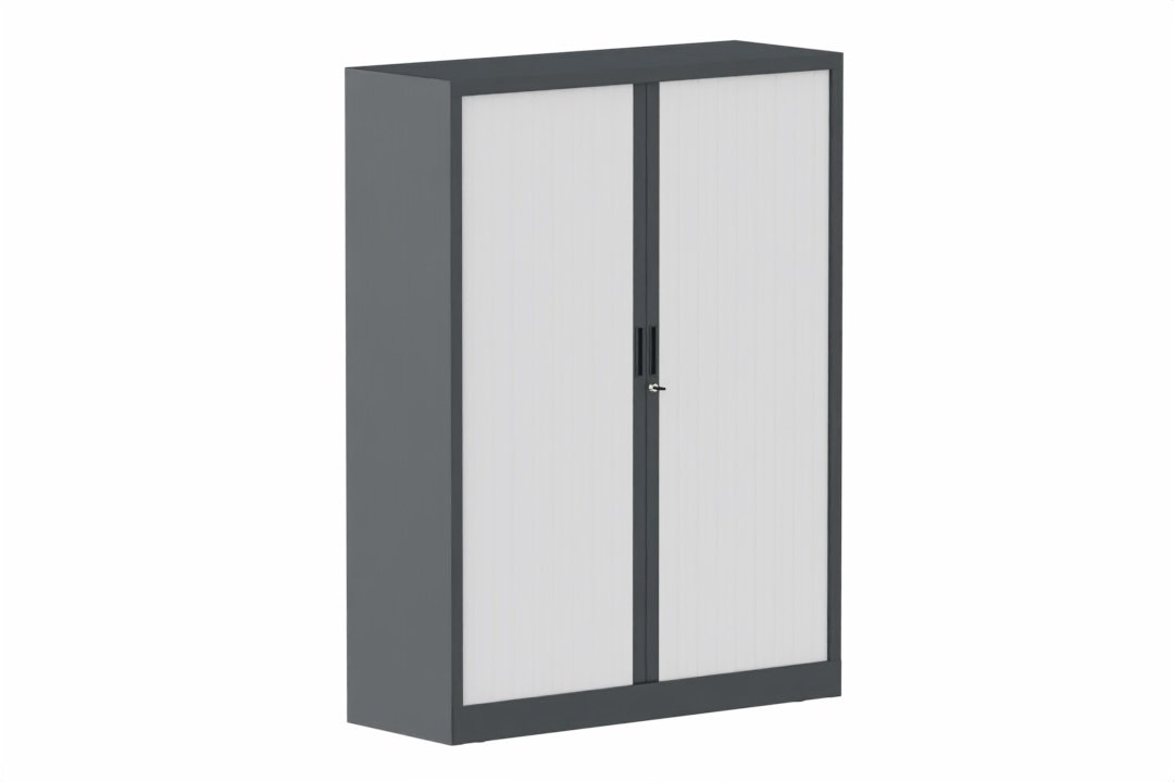 Armoire à rideaux H160xL120cm 3 tablettes