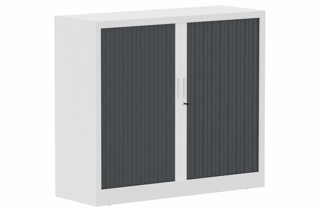 Armoire à rideaux H105xL120cm 2 tablettes