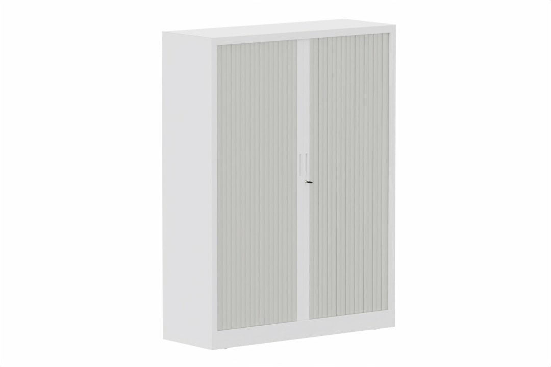 Armoire à rideaux H160xL120cm 3 tablettes