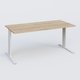 K1 Plateau droit 180x80 pieds fixe. Plateau Chêne naturel et pietement Blanc