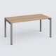 K3 Plateau droit 160x80 . Plateau Noyer et pietement Aluminium