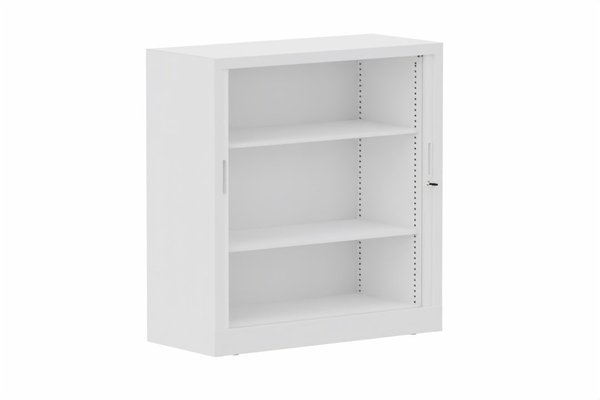 ARMOIRES A RIDEAUX - Largeur 100 cm - Armoire à rideaux H105xL100cm 2 tablettes