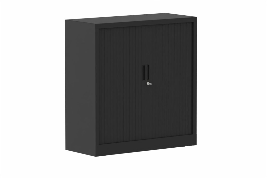 Armoire à rideaux H105xL100cm 2 tablettes