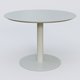 Table Basse Fashion Styl piètement colonne en métal et plateau bois. Plateau Gris (RAL 7038) et pietement Gris (RAL 7038).