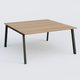 K8 plan droit 160*165 cm. Plateau Noyer et pietement Noir Mat.