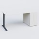 K1 Plateau droit 160x80 avec tour de rangement sous plateau à droite. Plateau Blanc et pietement Anthracite