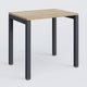 K3 Plateau droit 80x60 pieds fixe. Plateau Chêne naturel et pietement Anthracite.