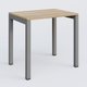 K3 Plateau droit 80x60 pieds fixe. Plateau Chêne naturel et pietement Aluminium.