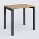 K3 Plateau droit 80x60 pieds fixe. Plateau Noyer et pietement Anthracite.