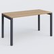 K3 Plateau droit 140x70 pieds fixe. Plateau Noyer et pietement Anthracite.