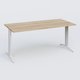 K2 Plateau droit 160x70 pieds fixe. Plateau Chêne naturel et pietement Blanc