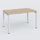 K3 Plateau droit 120x80 . Plateau Chêne naturel et pietement Blanc