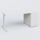 K1 Plateau droit 180x80 avec tour de rangement sous plateau à droite. Plateau Blanc et pietement Blanc