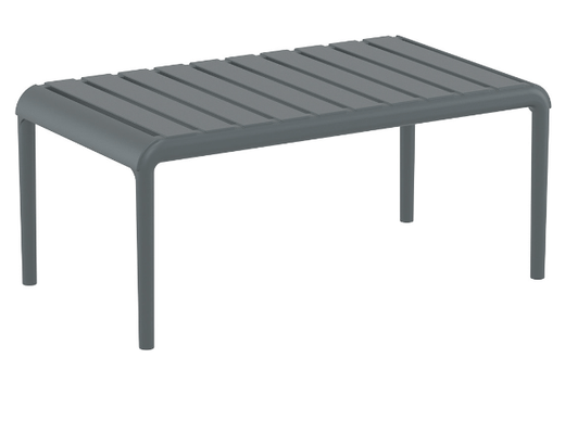 POLYPROPYLENE - TABOURETS  - Table basse de jardin Garden - dimensions L.90 x P.50 x Ht.40 - Coloris anthracite