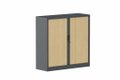 Armoire à rideaux H118xL120cm 2 tablettes