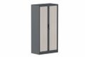 Armoire à rideaux H160xL080cm 3 tablettes
