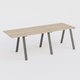 Table Keops Métal 340x120 cm de profondeur et hauteur 109 cm . Plateau épaisseur 25mm.