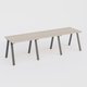 Table Keops Métal 420x120 cm de profondeur et hauteur 109 cm . Plateau épaisseur 25mm.