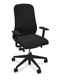 Fauteuil de travail mistral MESH NOIR Cadre Noir assise Tissu Non feu M1