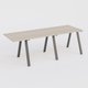 Table Keops Métal 340x120 cm de profondeur et hauteur 109 cm . Plateau épaisseur 25mm.