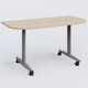 Module d'extrémité pour table abattante gamme Design 145*70 cm. Plateau Hêtre et pietement Aluminium.