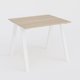 Table Keops Métal 140x120 cm de profondeur et hauteur 109 cm . Plateau épaisseur 25mm.